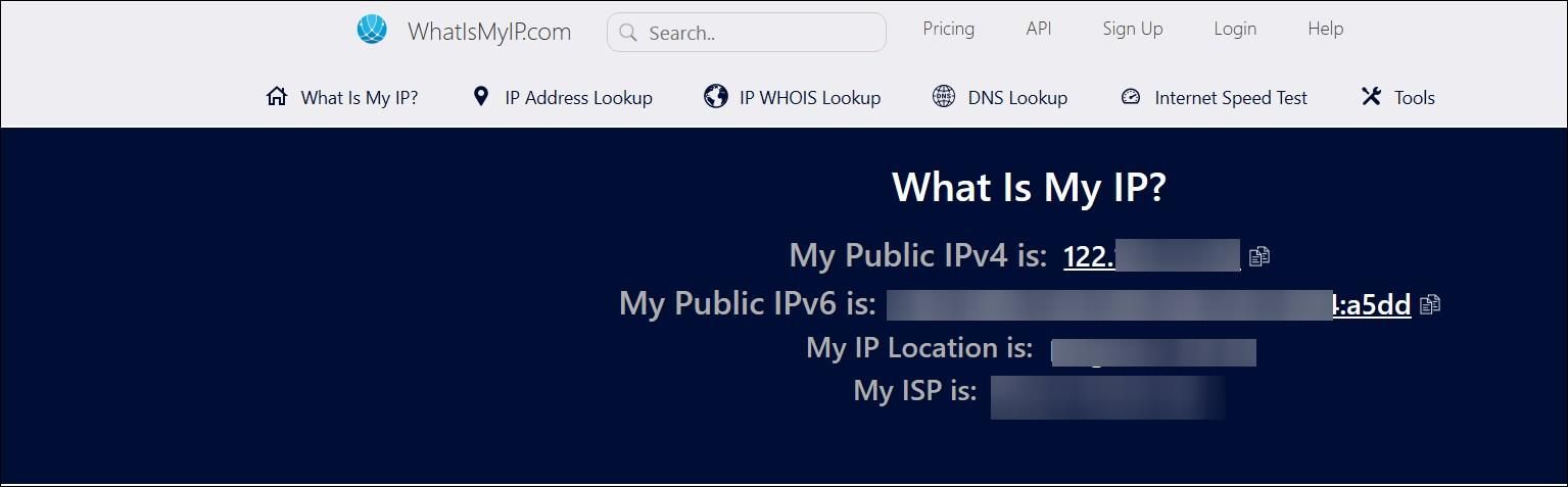 Whatismyip 在线公共IP地址工具