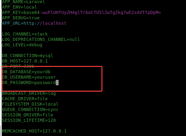 为 Laravel 设置 mariadb