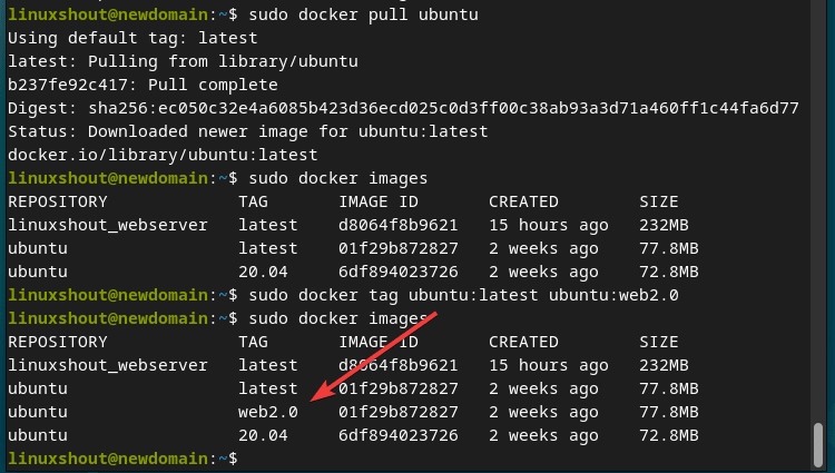 标记现有 Docker 镜像