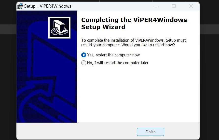 单击“完成”完成Viper4Windows软件的安装