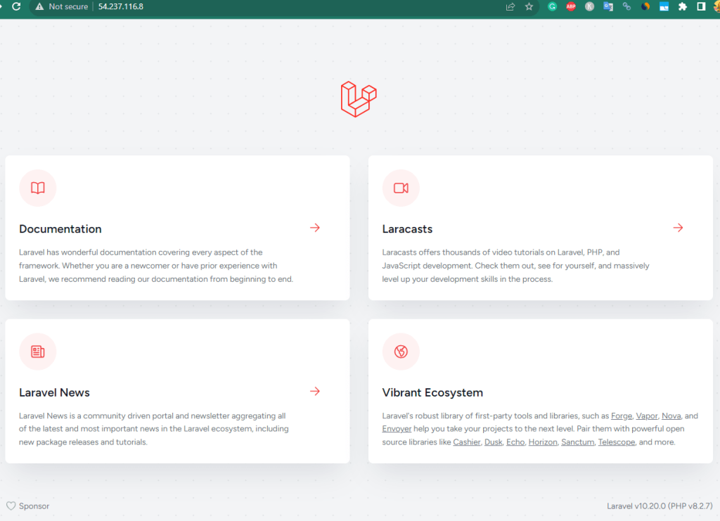 在 Amazon linux 2023 上安装 Laravel PHP
