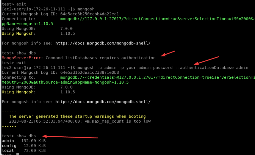 访问 MongoSH 命令行