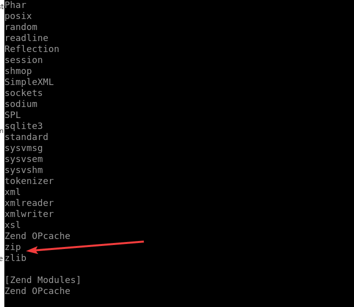 检查所有已安装的 php 模块