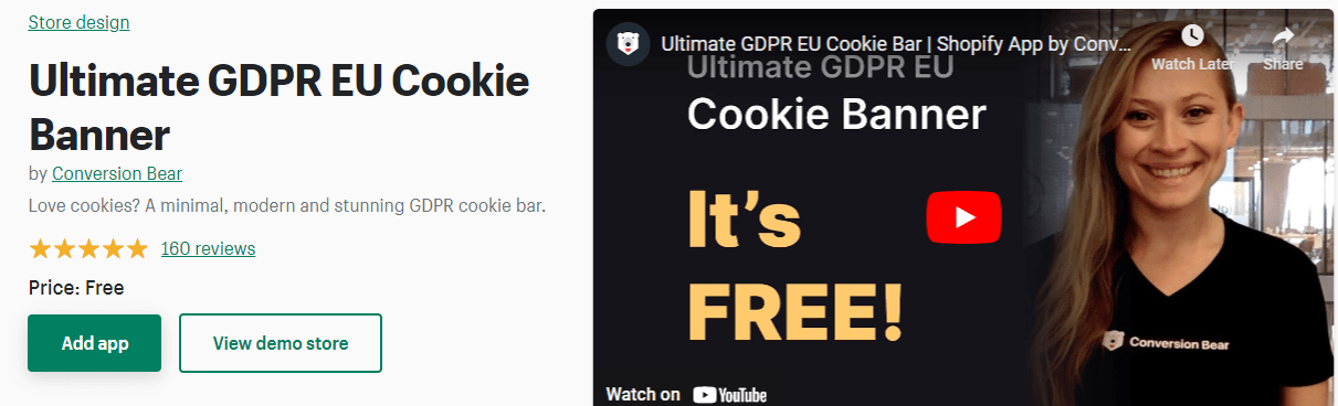 最终 GDPR 欧盟 Cookie 横幅
