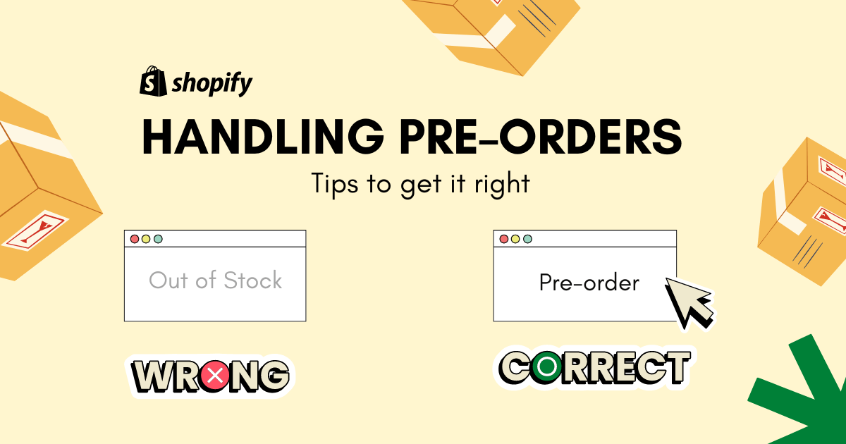 HANDLING PRE–ORDERS on Shopify FB