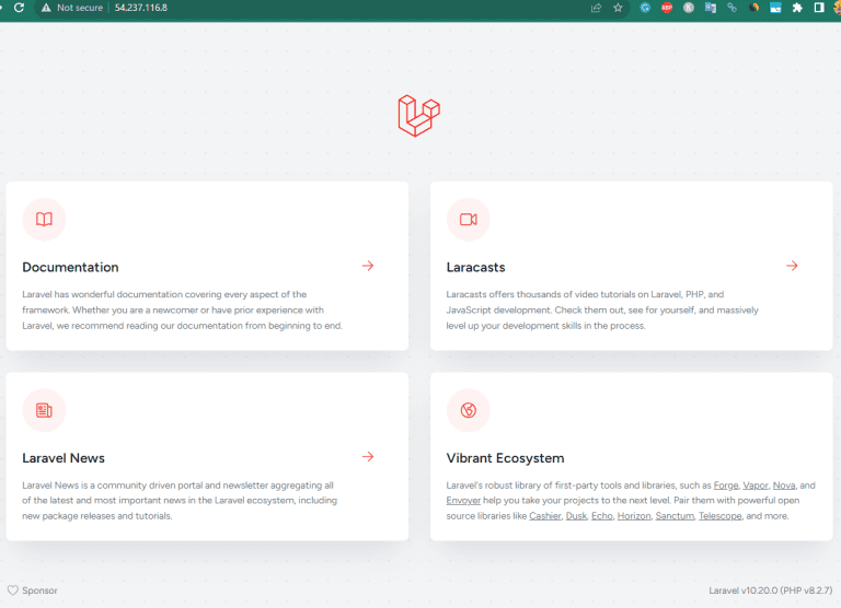 Install Laravel PHP on Amazon linux 2023