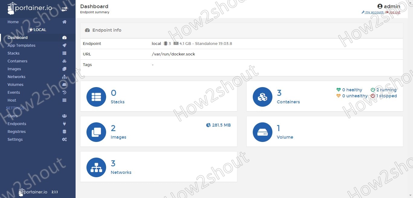 Portainer Dashboard