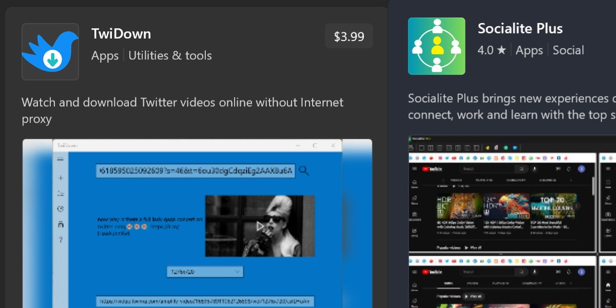 Windows 应用商店中 twidown 的屏幕截图
