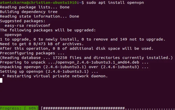在Linux上安装OpenVPN