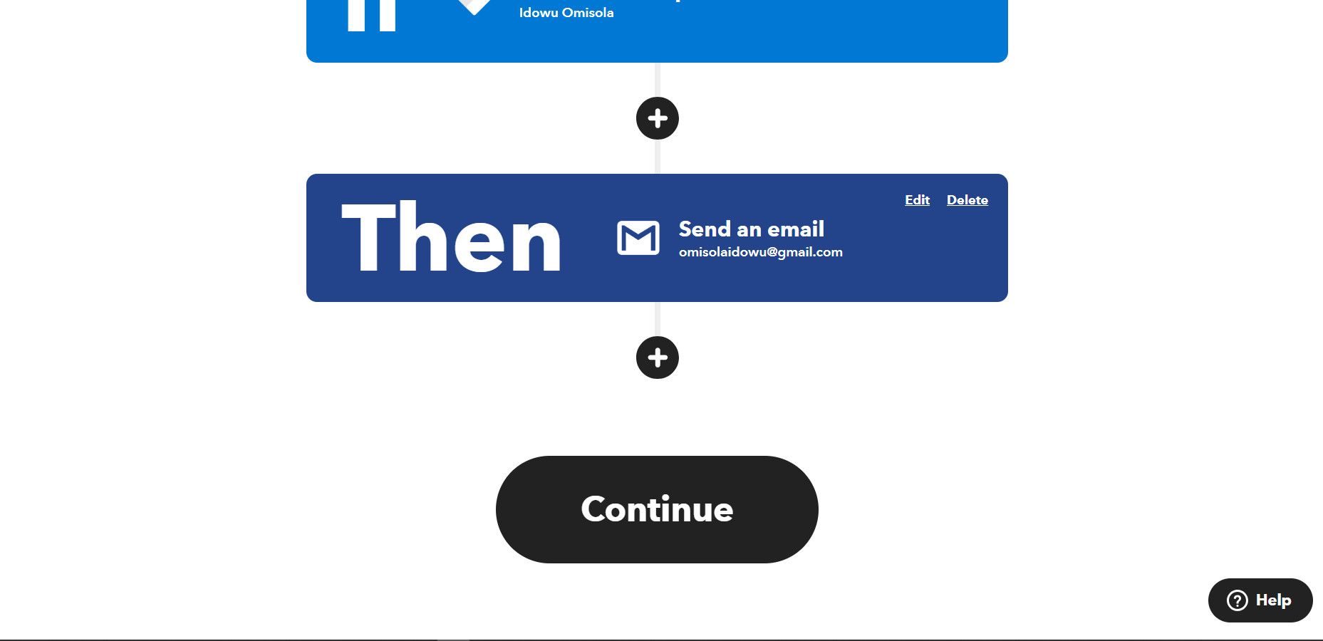 IFTTT 上的小程序创建页面