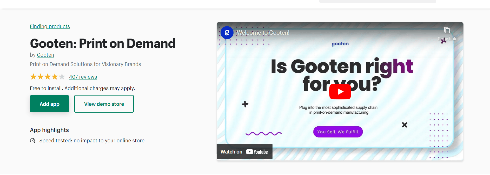 Gooten按需打印服务