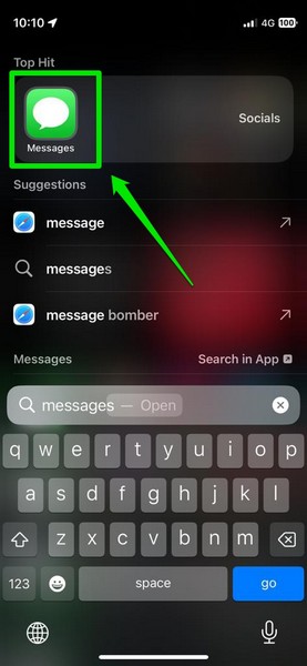 打开消息 iPhone 1