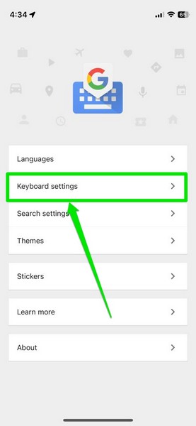 为 gboard iPhone 2 启用自动更正