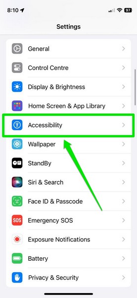 返回点击设置配置 iPhone 1