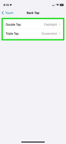 Back Tap 设置配置 iPhone 4