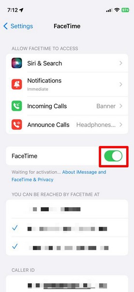 启用和禁用 FaceTime iPhone ios 17 3