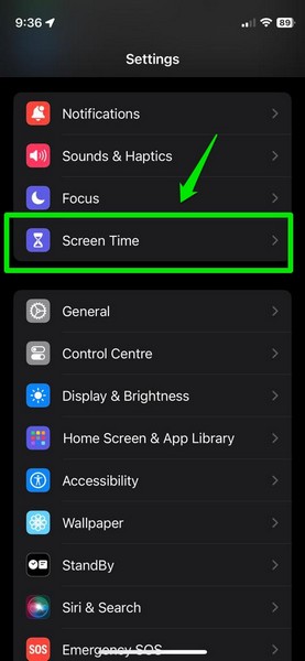 在 iPhone 上允许“屏幕时间”中的内容和隐私中的“隔空投送”