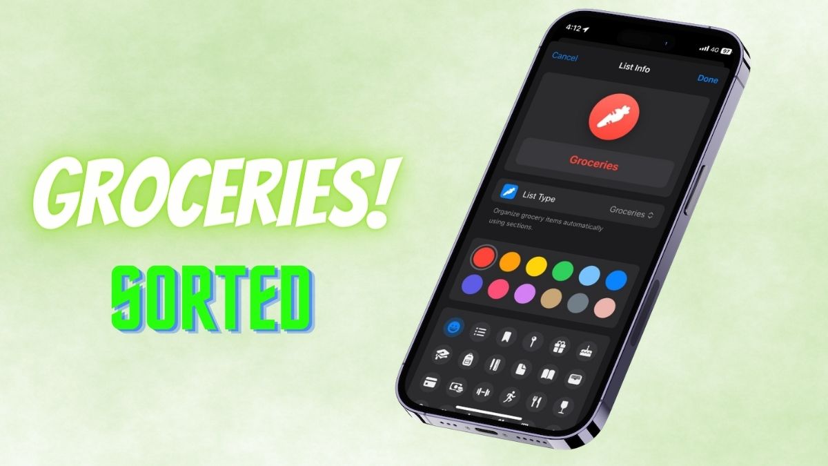 How to Create Grocery List in Reminders iPhone