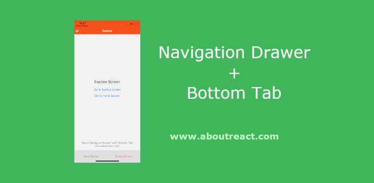 ReactNavigateDrawerWithBottomTab
