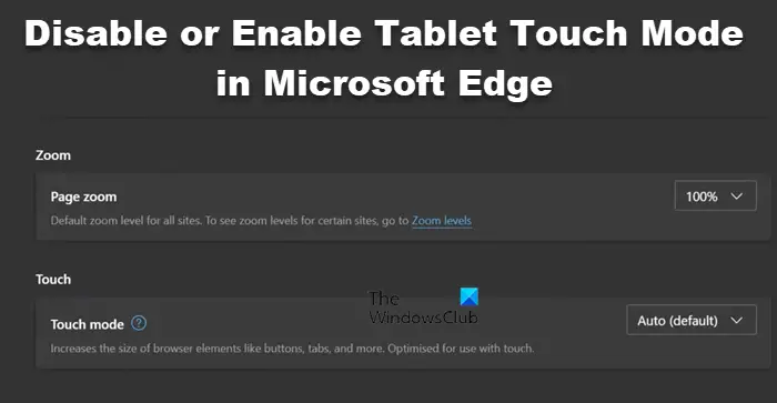 touch mode edge