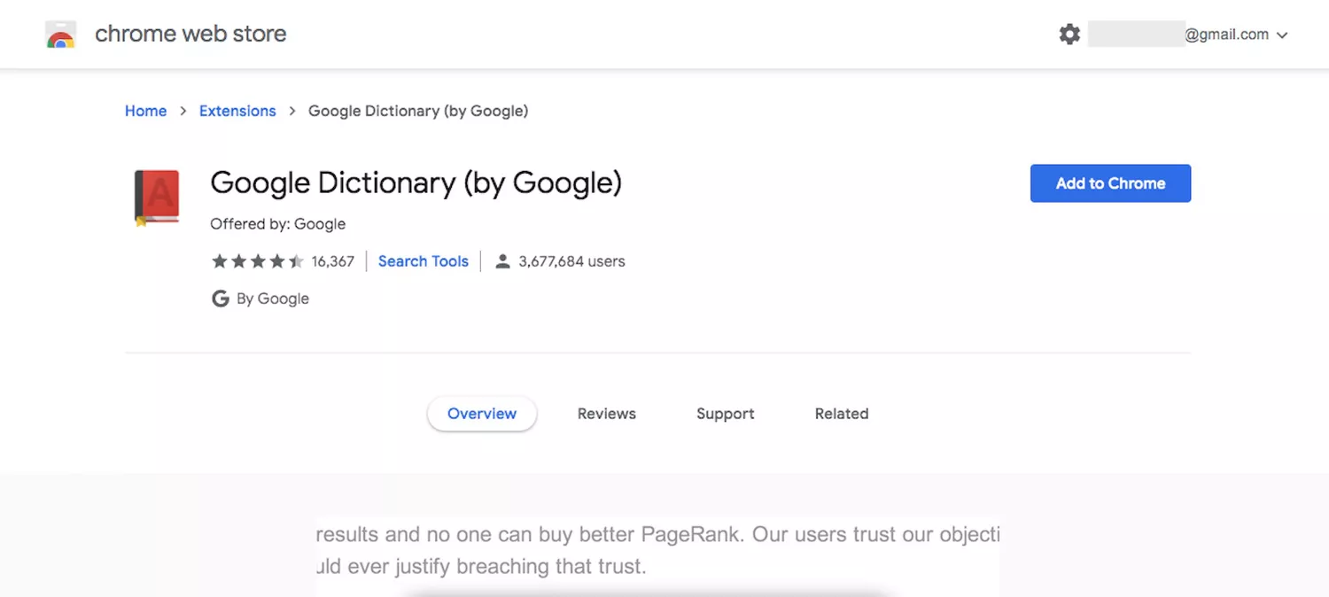 如何使用Chrome浏览器谷歌词典扩展