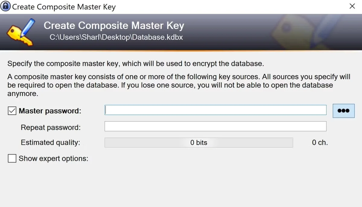 如何使用KeePass创建新的密码数据库