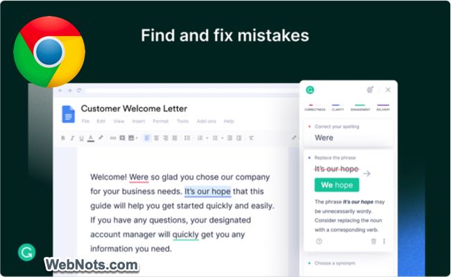 Grammarly 语法检查器和人工智能写作应用程序