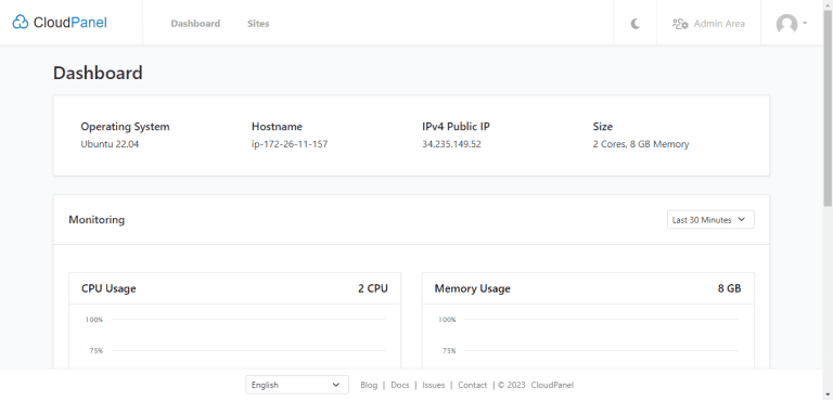 CloudPanel install on Ubuntu 22.04