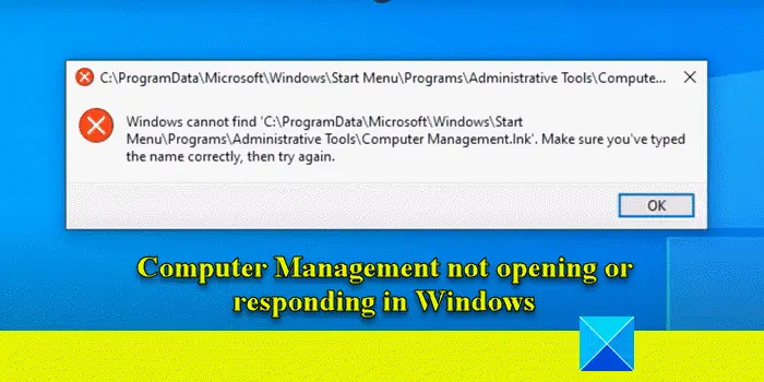 Computer Management not opening in Windows