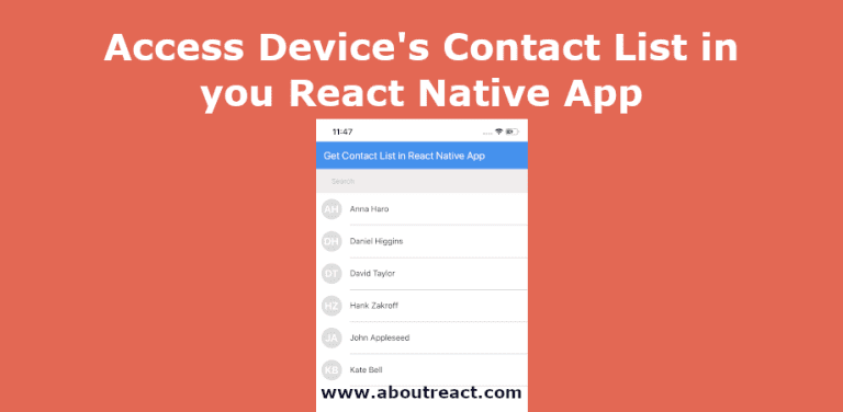 react native access contact list