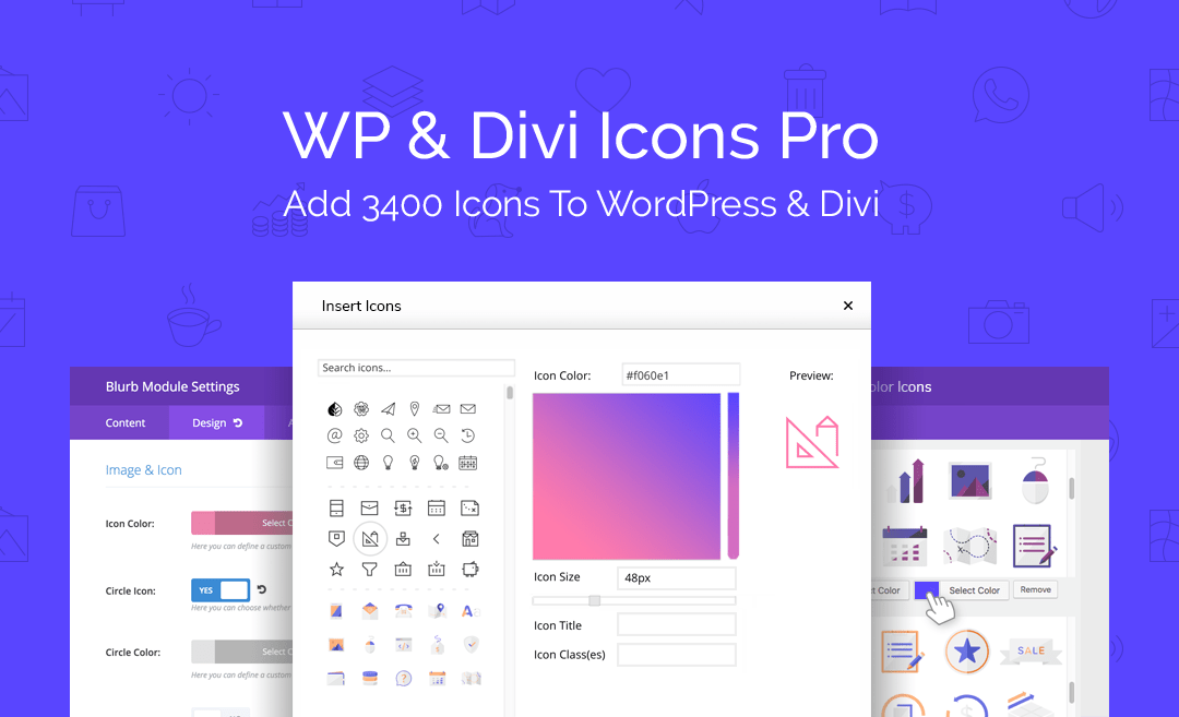 自定义设计图标插件WP and Divi Icons Pro
