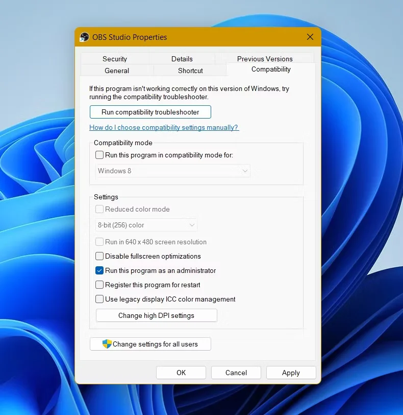 如何修复Windows 11 OBS Studio黑屏问题
