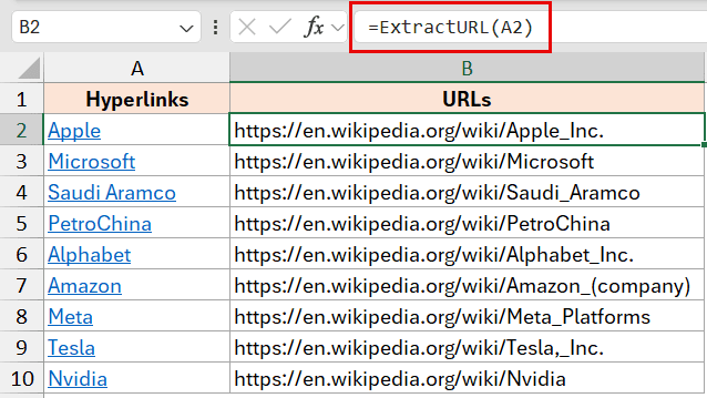 在工作表中使用 VBA 自定义函数