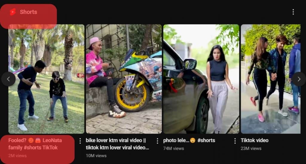 使用 YouTube 的 Tiktok