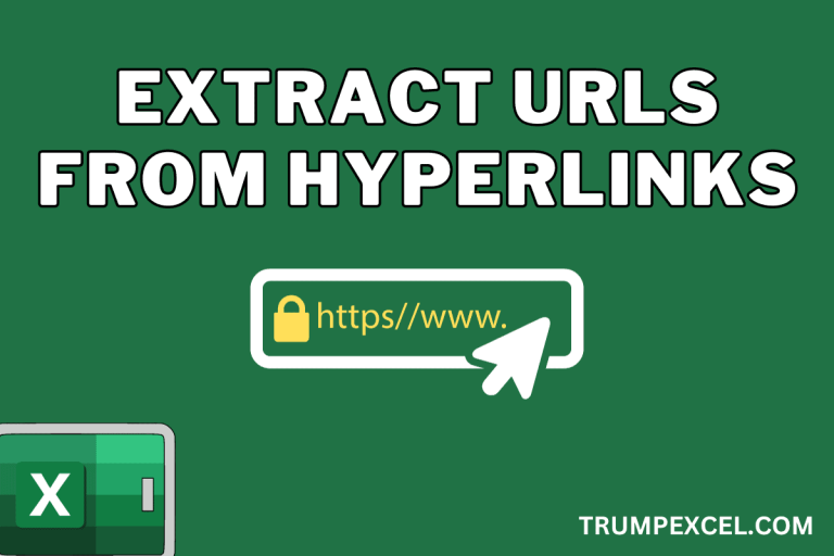 Extract URL from Hyperlinks in Excel