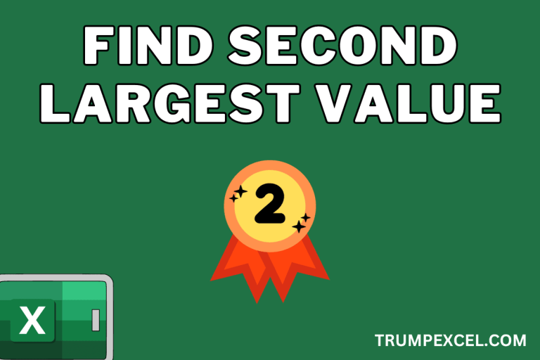 Find the Second Largest Value in Excel