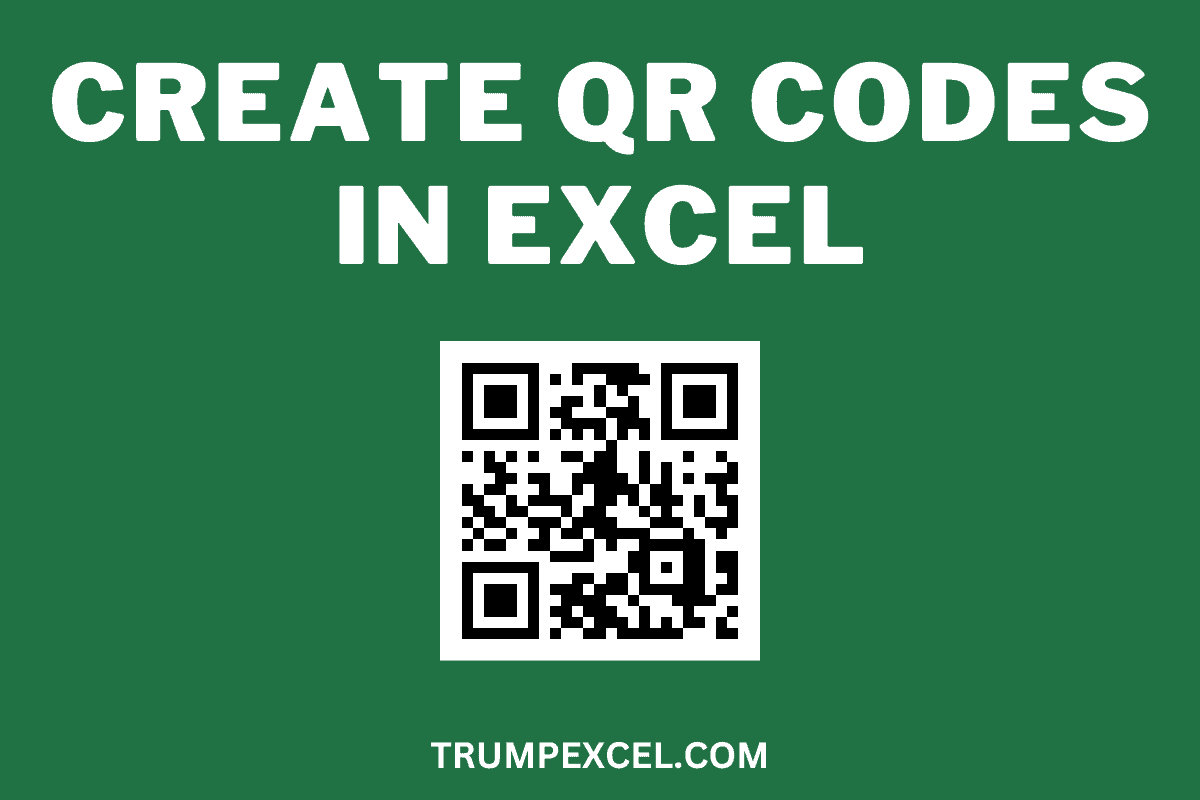 How to Create QR Codes in Excel QR Code Generator