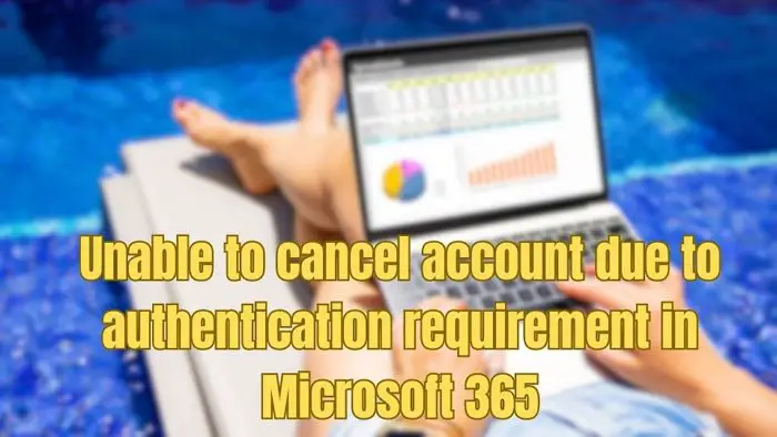 Unable to cancel account due to authentication requirement in Microsoft 365