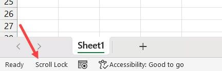 状态栏中写入的滚动锁定文本