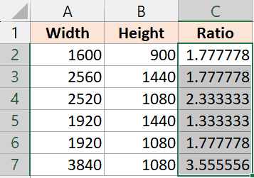 将公式应用于整列