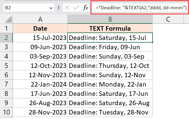 TEXT 公式显示文本和日期