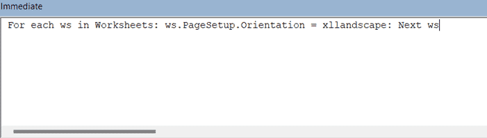 将 VBA 代码复制并粘贴到立即窗口中