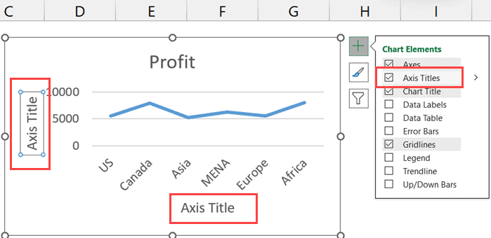 轴标题已添加到图表中