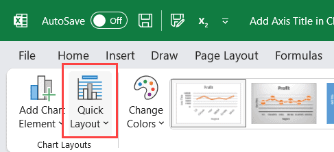 单击快速布局选项