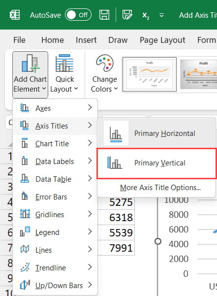 单击主要垂直选项