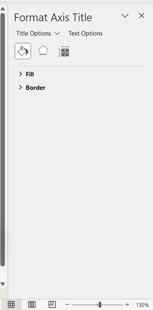 设置轴标题窗格的格式
