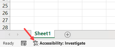 Excel 中的可访问性调查