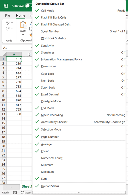 自定义状态栏选项