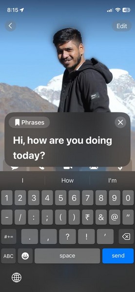 在 iPhone 1 上使用实时语音