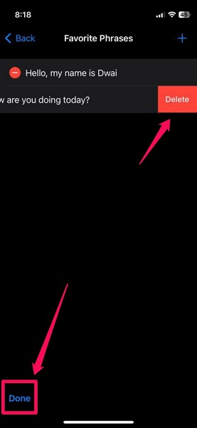 添加最喜欢的短语现场演讲 iphone ios 17 5